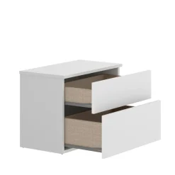 Comodino 2 cassetti bianco 52x34x42h cm - Acri
