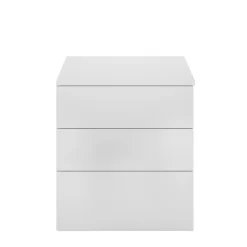 Comodino 3 cassetti bianco 52x34x58h cm - Arnold