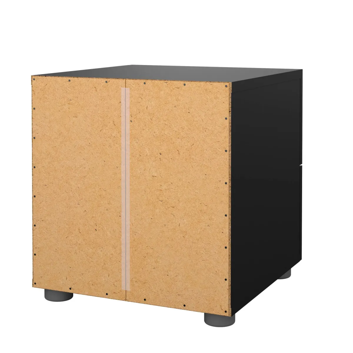 Comodini > Dmora Comodino 2 cassetti 40x40x42h cm - Apolla Nero