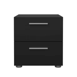 Comodini > Dmora Comodino 2 cassetti 40x40x42h cm - Apolla Nero