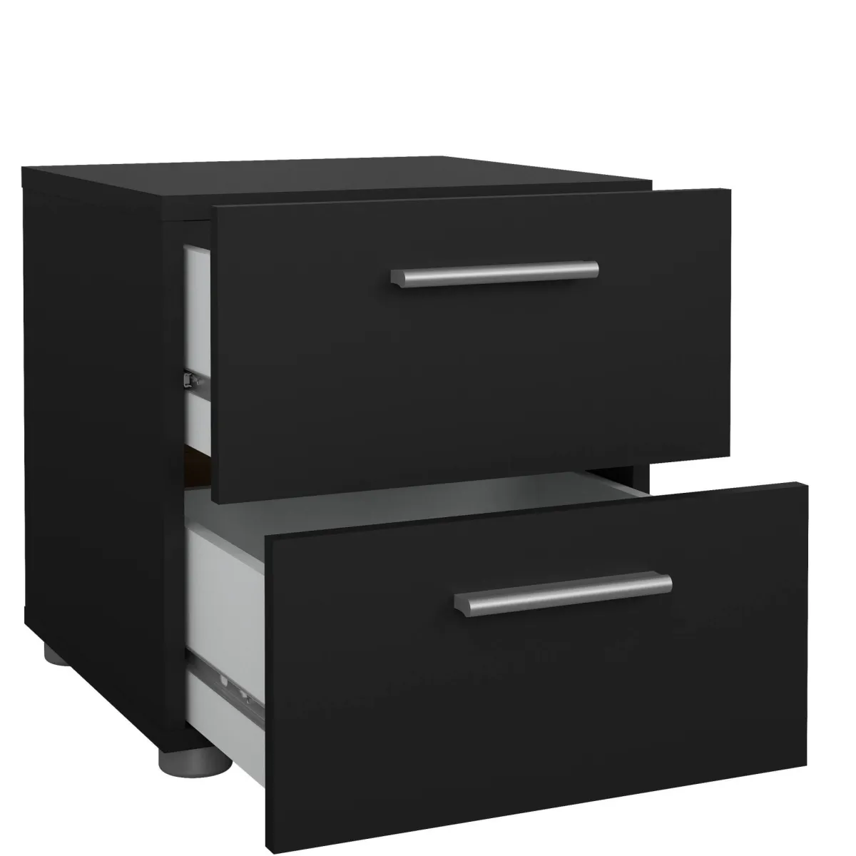 Comodini > Dmora Comodino 2 cassetti 40x40x42h cm - Apolla Nero