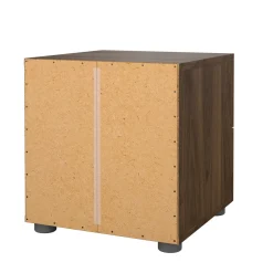 Comodini > Dmora Comodino 2 cassetti noce 40x40x42h cm - Apolla Marrone Noce