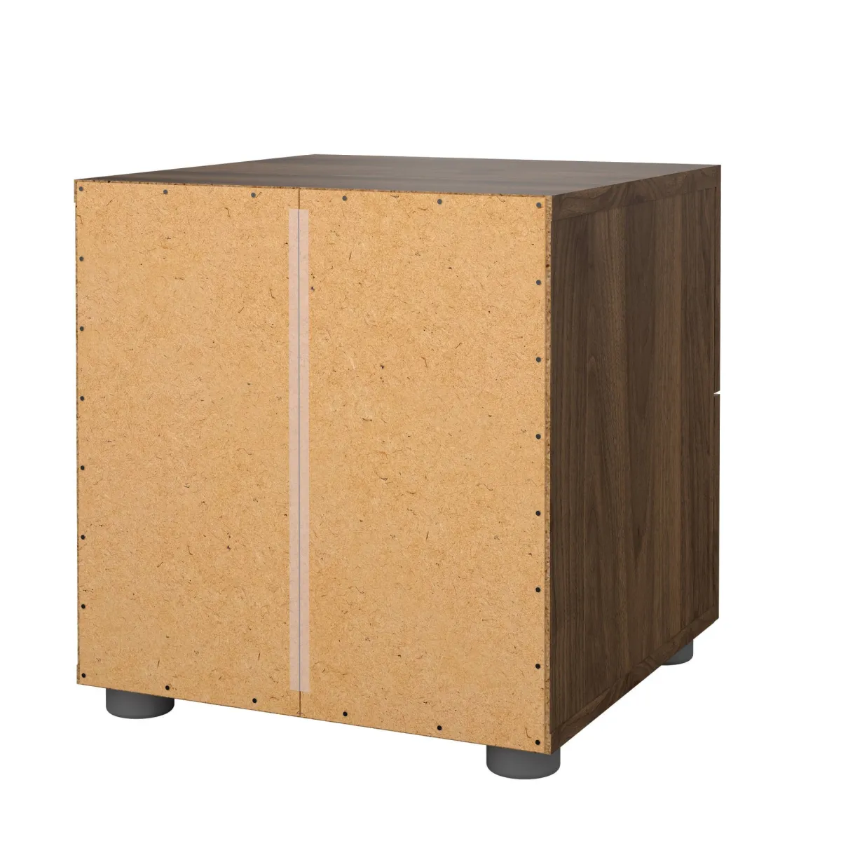 Comodini > Dmora Comodino 2 cassetti noce 40x40x42h cm - Apolla Marrone Noce