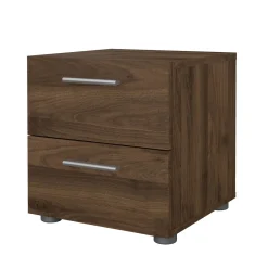 Comodini > Dmora Comodino 2 cassetti noce 40x40x42h cm - Apolla Marrone Noce