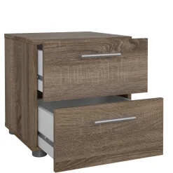 Comodino 2 cassetti rovere 40x40x42h cm - Apolla
