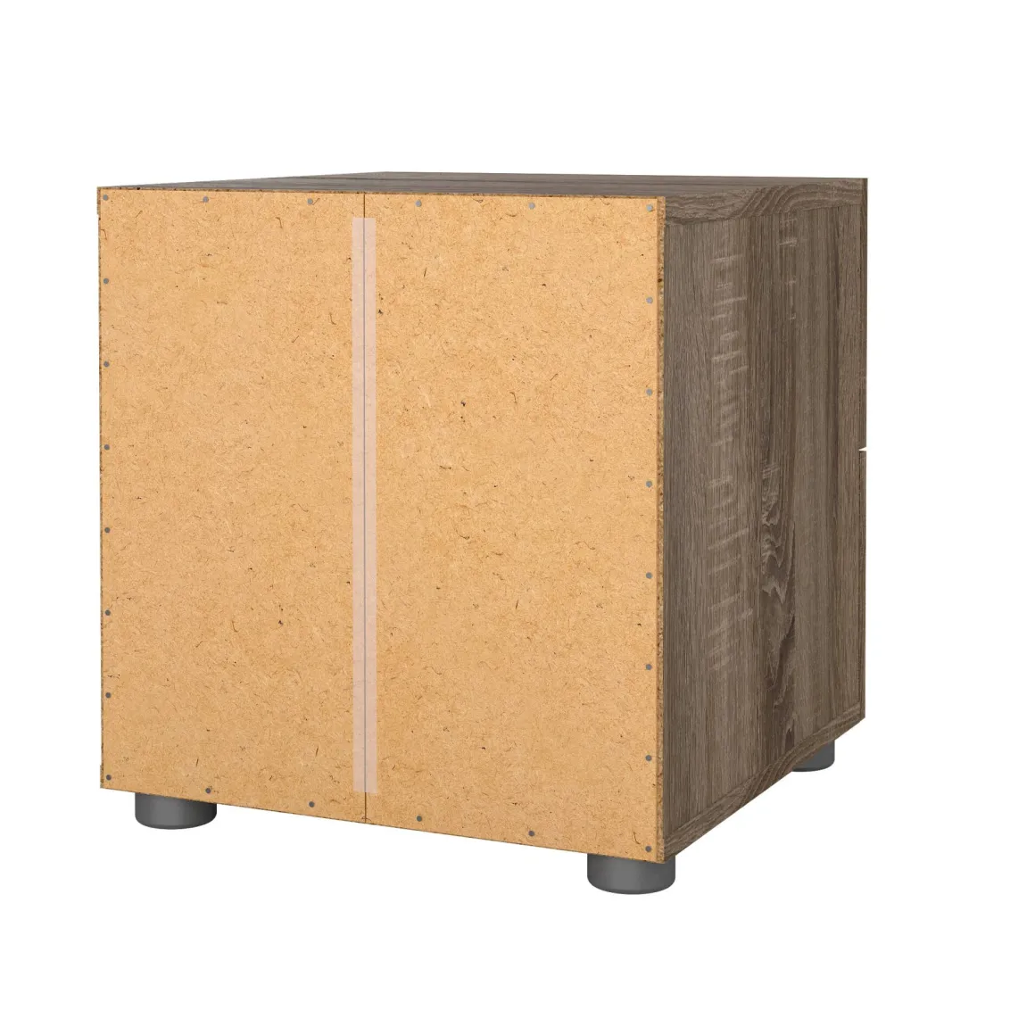 Comodino 2 cassetti rovere 40x40x42h cm - Apolla