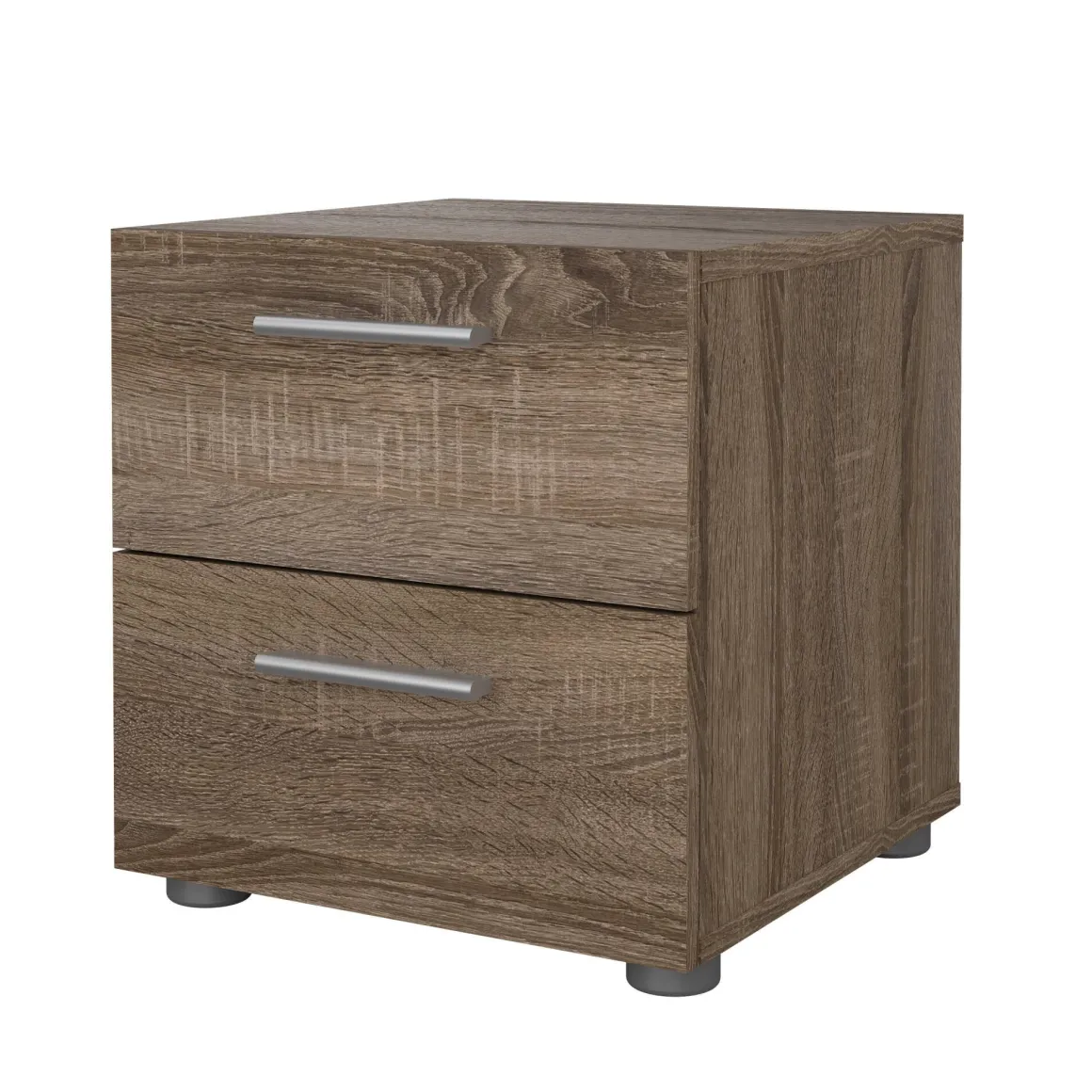 Comodino 2 cassetti rovere 40x40x42h cm - Apolla