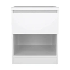 Comodino 1 cassetto bianco lucido 40x40x49h cm - Scolastica