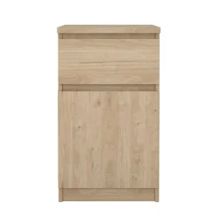 Comodini > Dmora Comodino 1 cassetto rovere 40x40x70h cm - Delfini Marrone Rovere