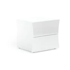 Comodino chic bianco lucido 50x40x41h cm - Aku