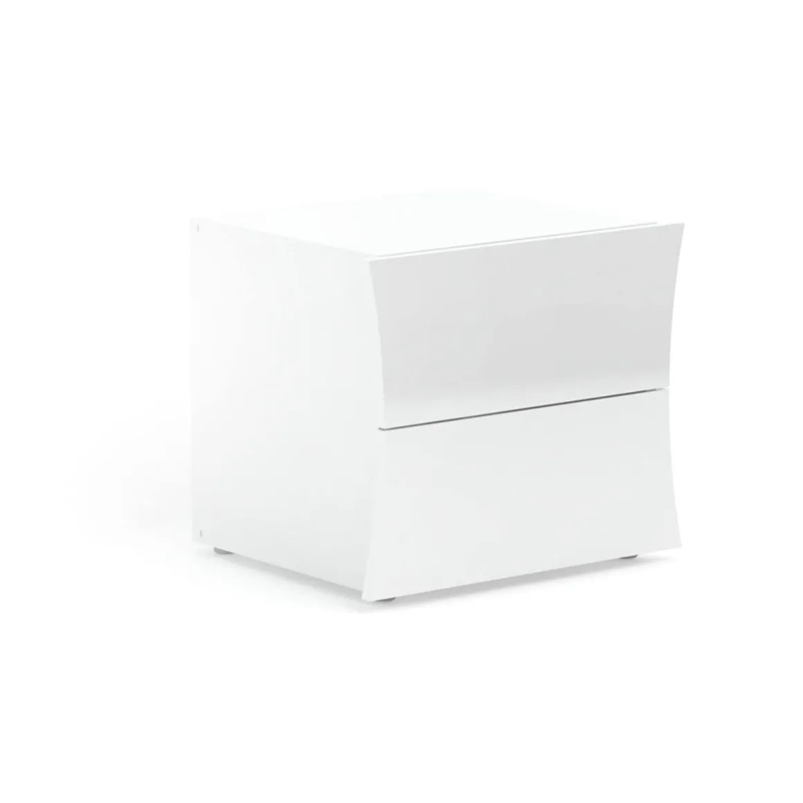 Comodino chic bianco lucido 50x40x41h cm - Aku