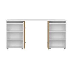 Comodino classico bianco lucido 164x26x79h cm - Delfino