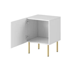 Comodini|Camera Da Letto > Dmora Comodino classico 50x40x55h cm - Newton Bianco