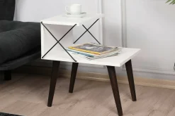 Comodini|Camera Da Letto > Dmora Comodino classico 50x40x55h cm - Newton Bianco