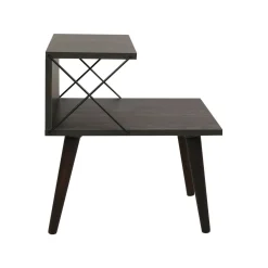 Comodini|Camera Da Letto > Dmora Comodino design 50x40x55h cm - Newton Grigio Cenere