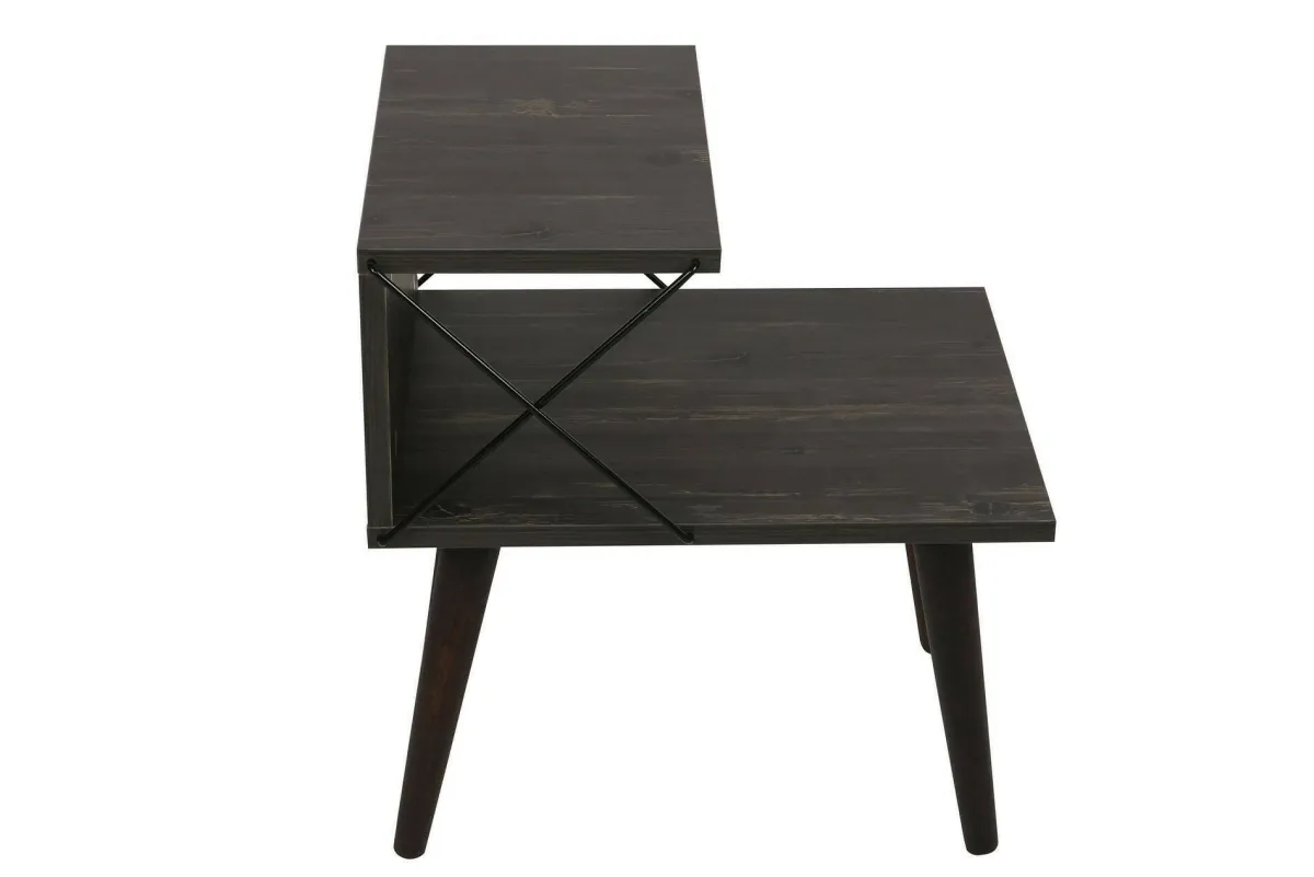 Comodini|Camera Da Letto > Dmora Comodino design 50x40x55h cm - Newton Grigio Cenere