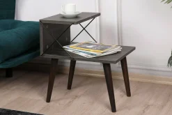 Comodini|Camera Da Letto > Dmora Comodino design 50x40x55h cm - Newton Grigio Cenere