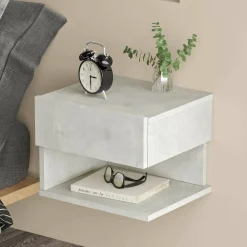Comodini|Camera Da Letto > Dmora Comodino in legno 40x31x35h cm - Lira Argento