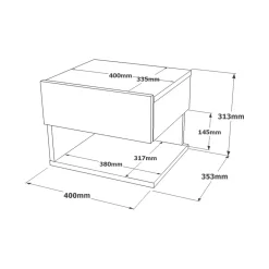Comodini|Camera Da Letto > Dmora Comodino in legno 40x31x35h cm - Lira Argento