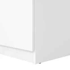 Comodino in legno bianco lucido e rovere 40x40x70h cm - Delfini
