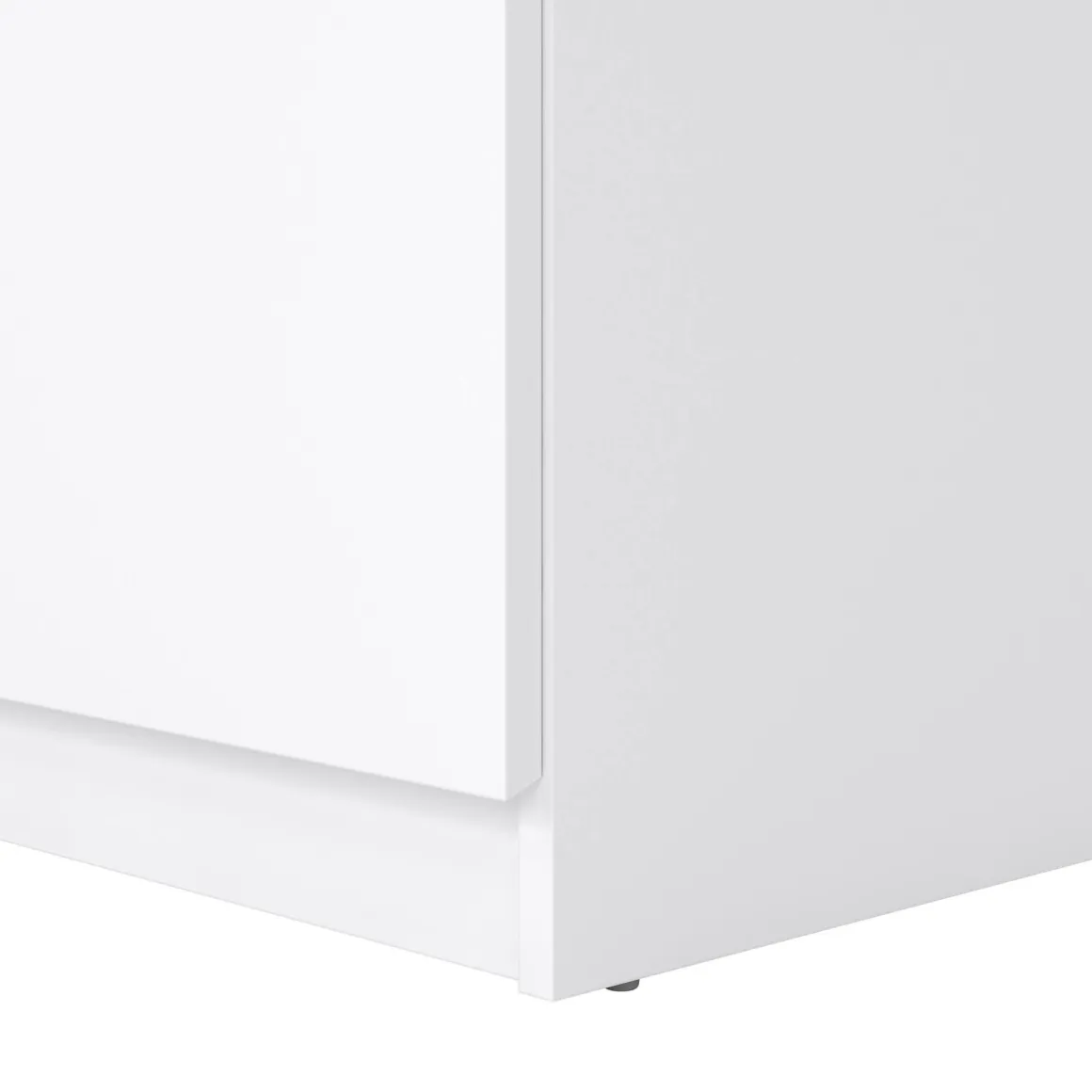 Comodino in legno bianco lucido e rovere 40x40x70h cm - Delfini