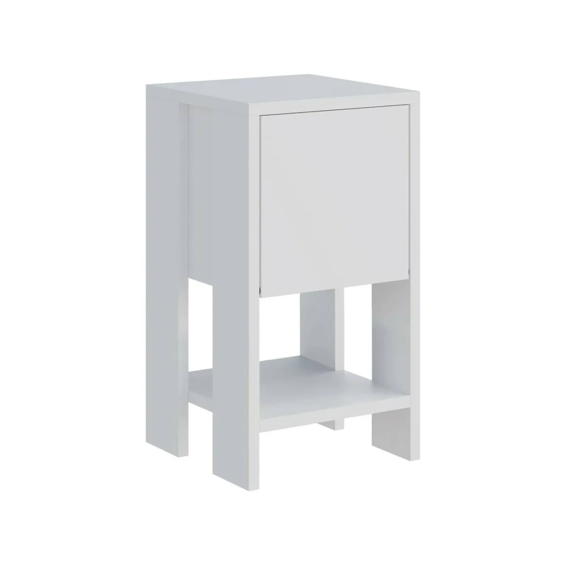 Comodini > Dmora Comodino in legno 43x38x54h cm - Fred Bianco