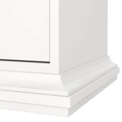 Comodini|Camera Da Letto > Dmora Comodino in legno 45x40x50h cm - Alonso Bianco
