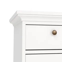 Comodini|Camera Da Letto > Dmora Comodino in legno 45x40x50h cm - Alonso Bianco