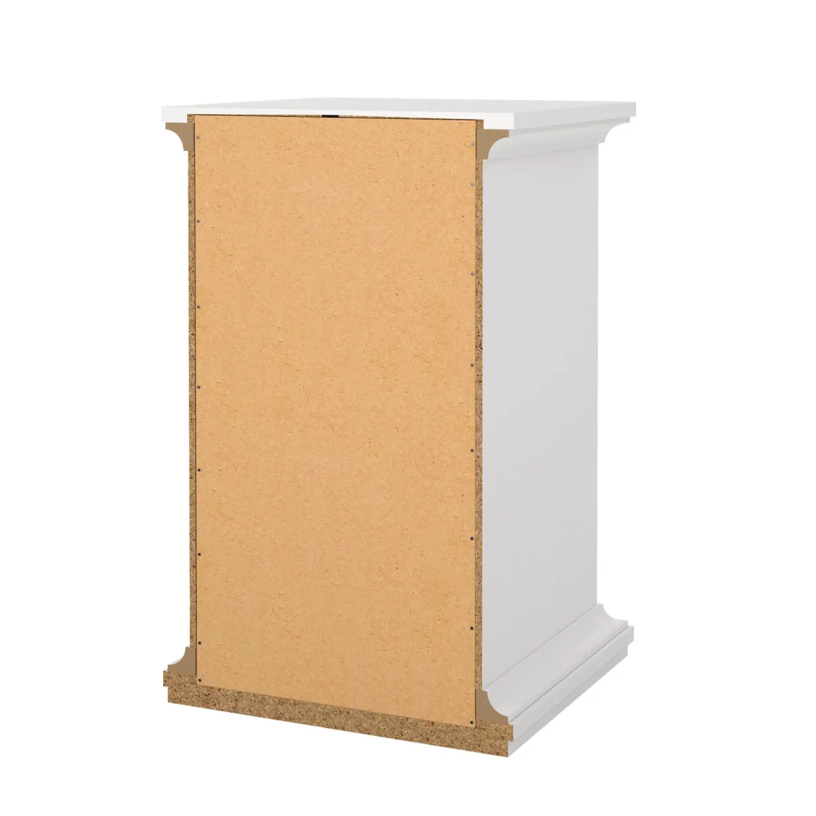 Comodino in legno bianco 43x40x69h cm - Mauricette
