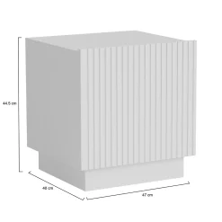 Comodini > Dmora Comodino in legno 50x34x58h cm - Arnad Bianco
