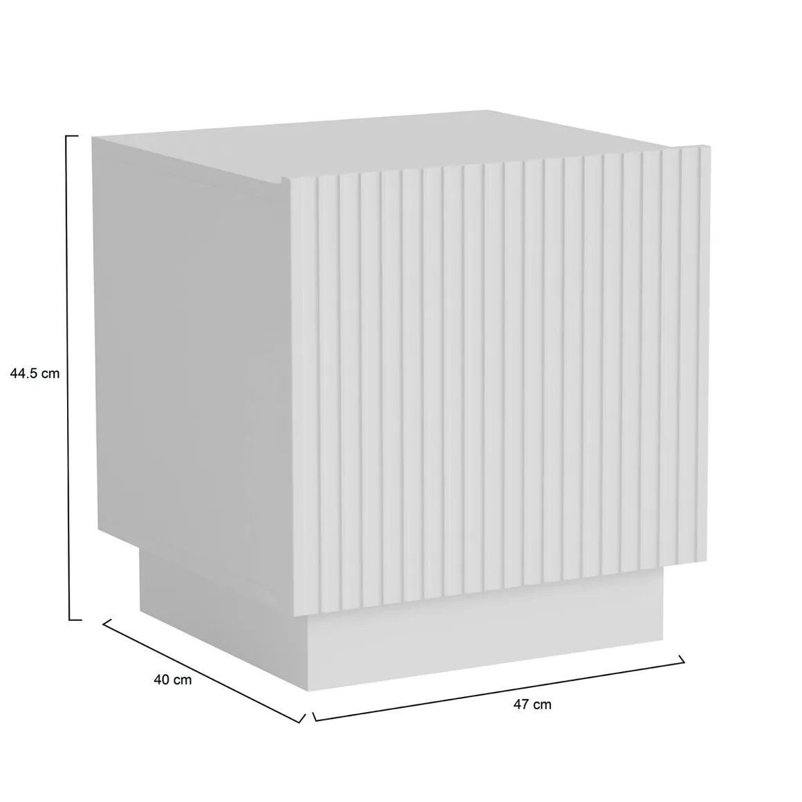 Comodini > Dmora Comodino in legno 50x34x58h cm - Arnad Bianco