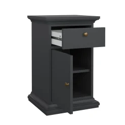 Comodini > Dmora Comodino in legno 50x39x72h cm - Antenati Grigio
