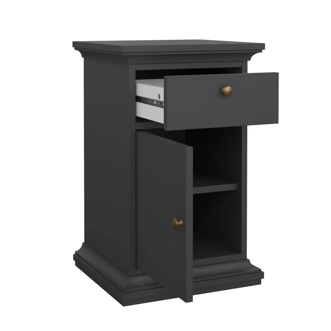 Comodini > Dmora Comodino in legno 50x39x72h cm - Antenati Grigio