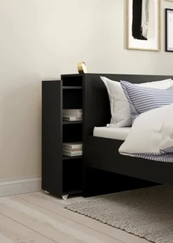 Comodini > Dmora Comodino in legno 144x26x79h cm - Arnaboldi Nero