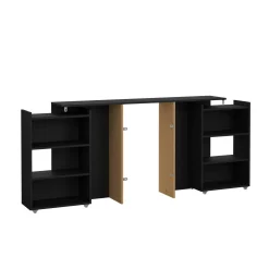 Comodini > Dmora Comodino in legno 144x26x79h cm - Arnaboldi Nero