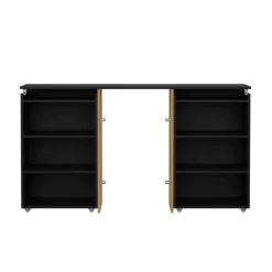 Comodini > Dmora Comodino in legno 144x26x79h cm - Arnaboldi Nero