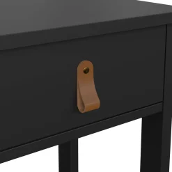 Comodino in legno nero 40x34x70h cm - Inday