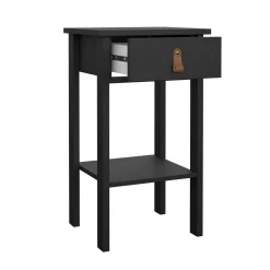 Comodino in legno nero 40x34x70h cm - Inday