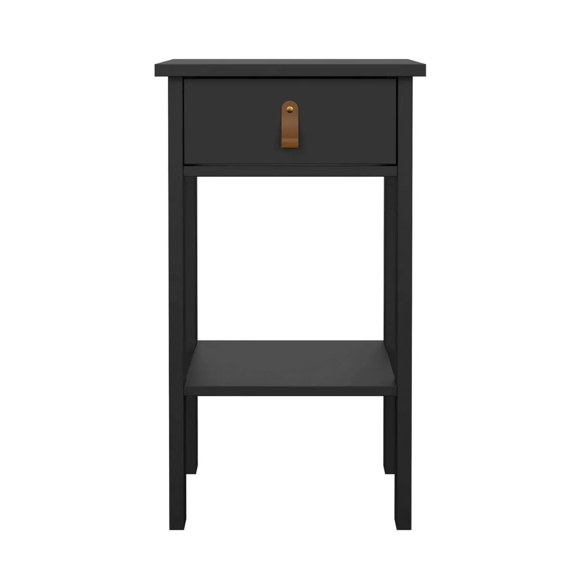Comodino in legno nero 40x34x70h cm - Inday