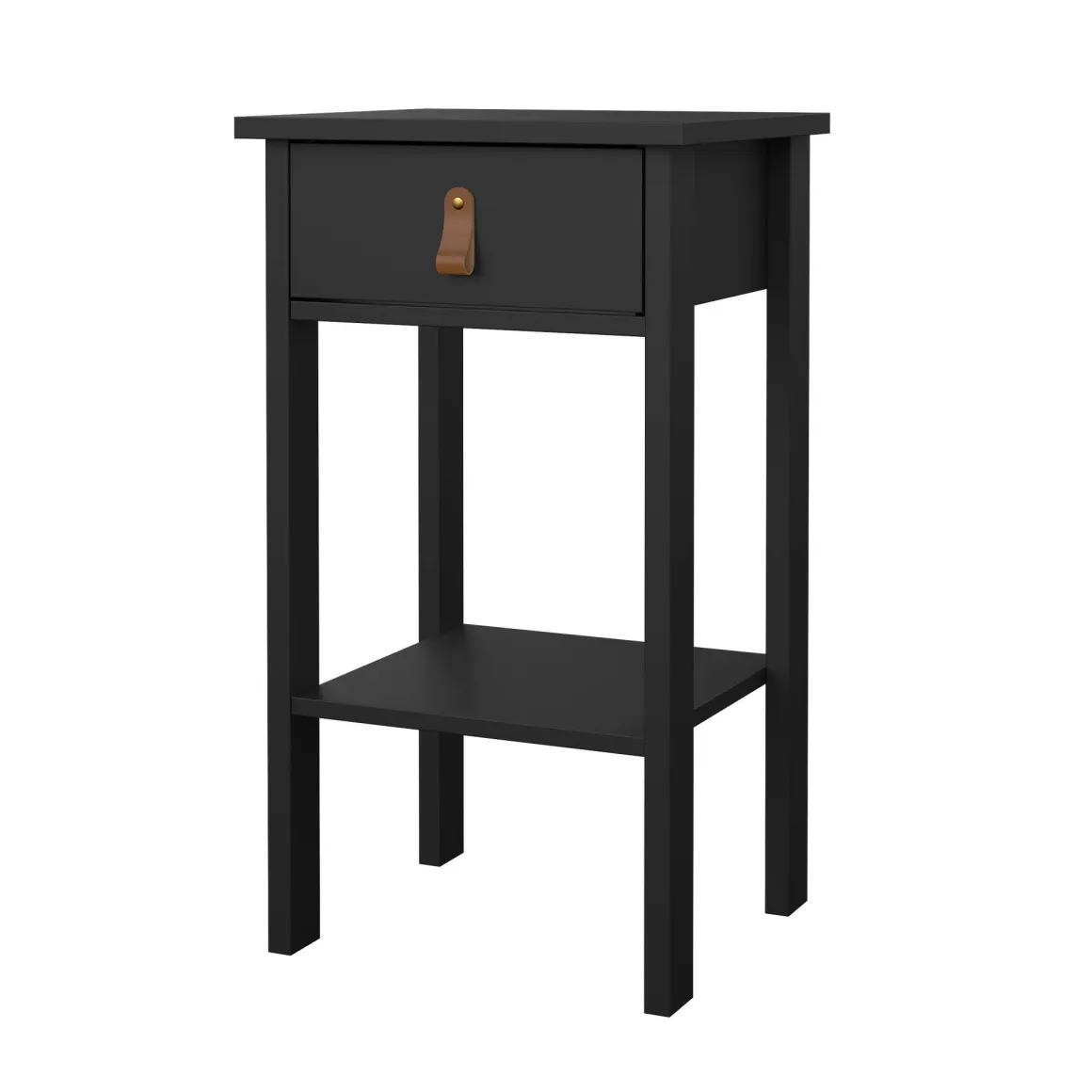 Comodino in legno nero 40x34x70h cm - Inday