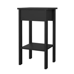 Comodino in legno nero 40x34x70h cm - Inday