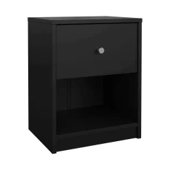 Comodini > Dmora Comodino in legno 37x30x48h cm - Kastri Nero