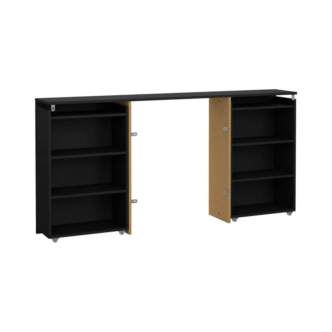 Comodino in legno nero 164x26x79h cm - Shary