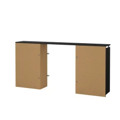 Comodino in legno nero 164x26x79h cm - Shary