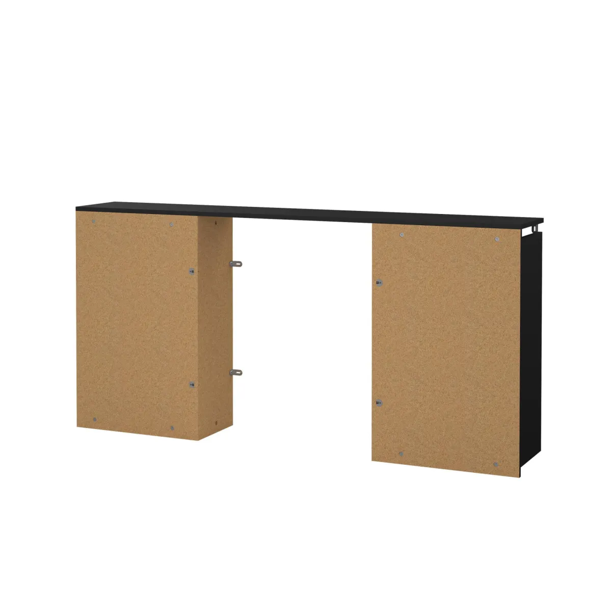 Comodino in legno nero 164x26x79h cm - Shary