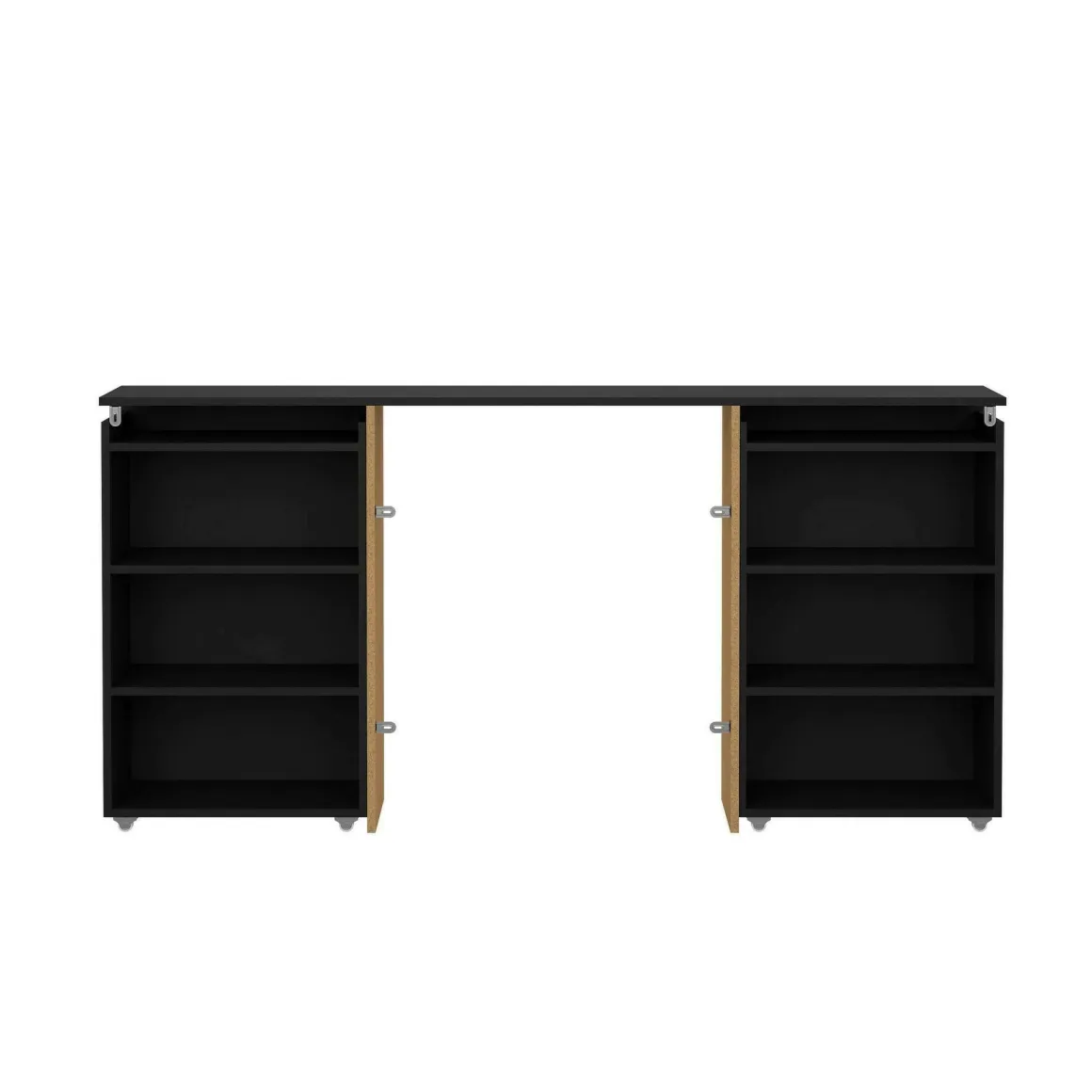 Comodino in legno nero 164x26x79h cm - Shary