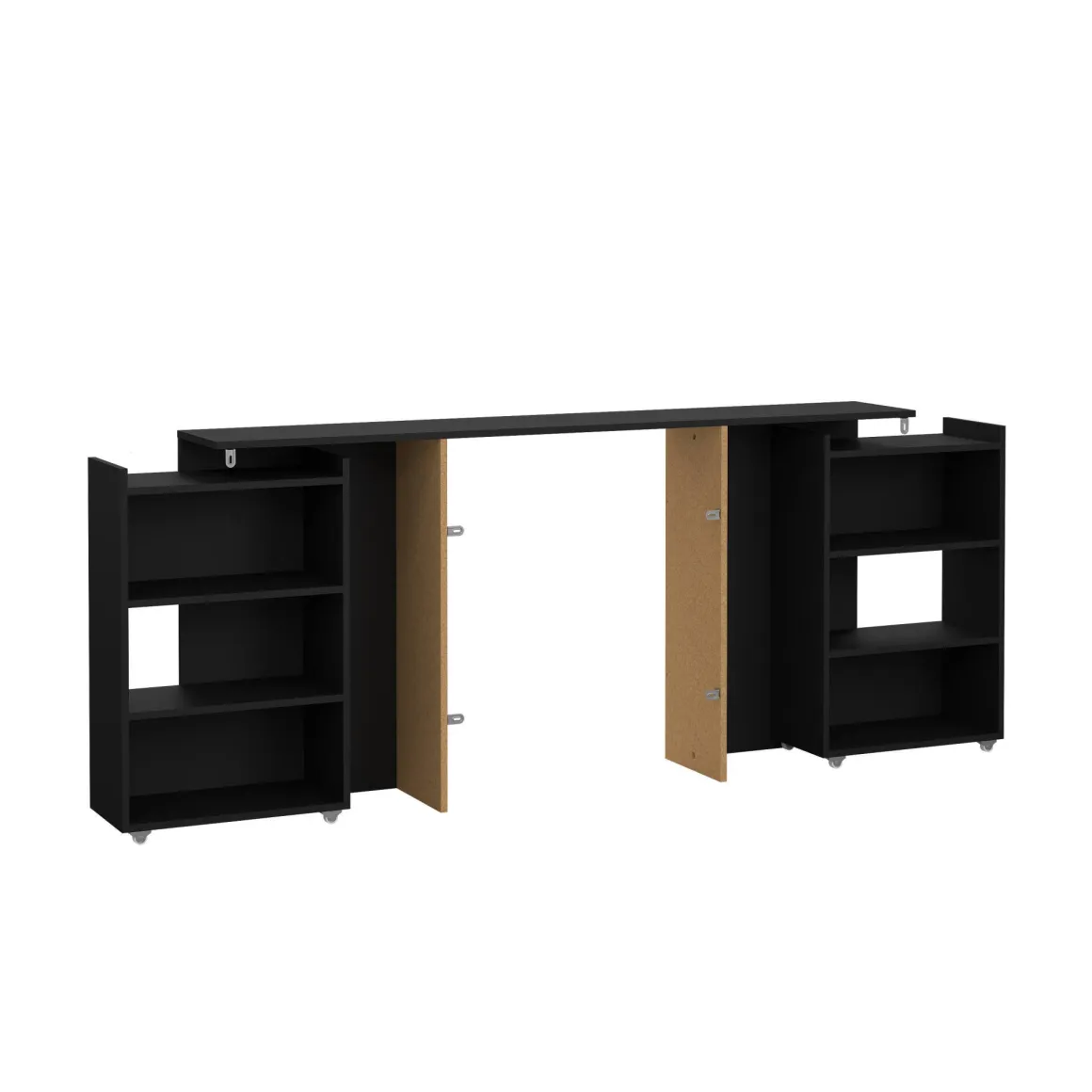 Comodino in legno nero 164x26x79h cm - Shary