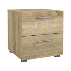 Comodino in legno quercia 40x40x42h cm - Apolla