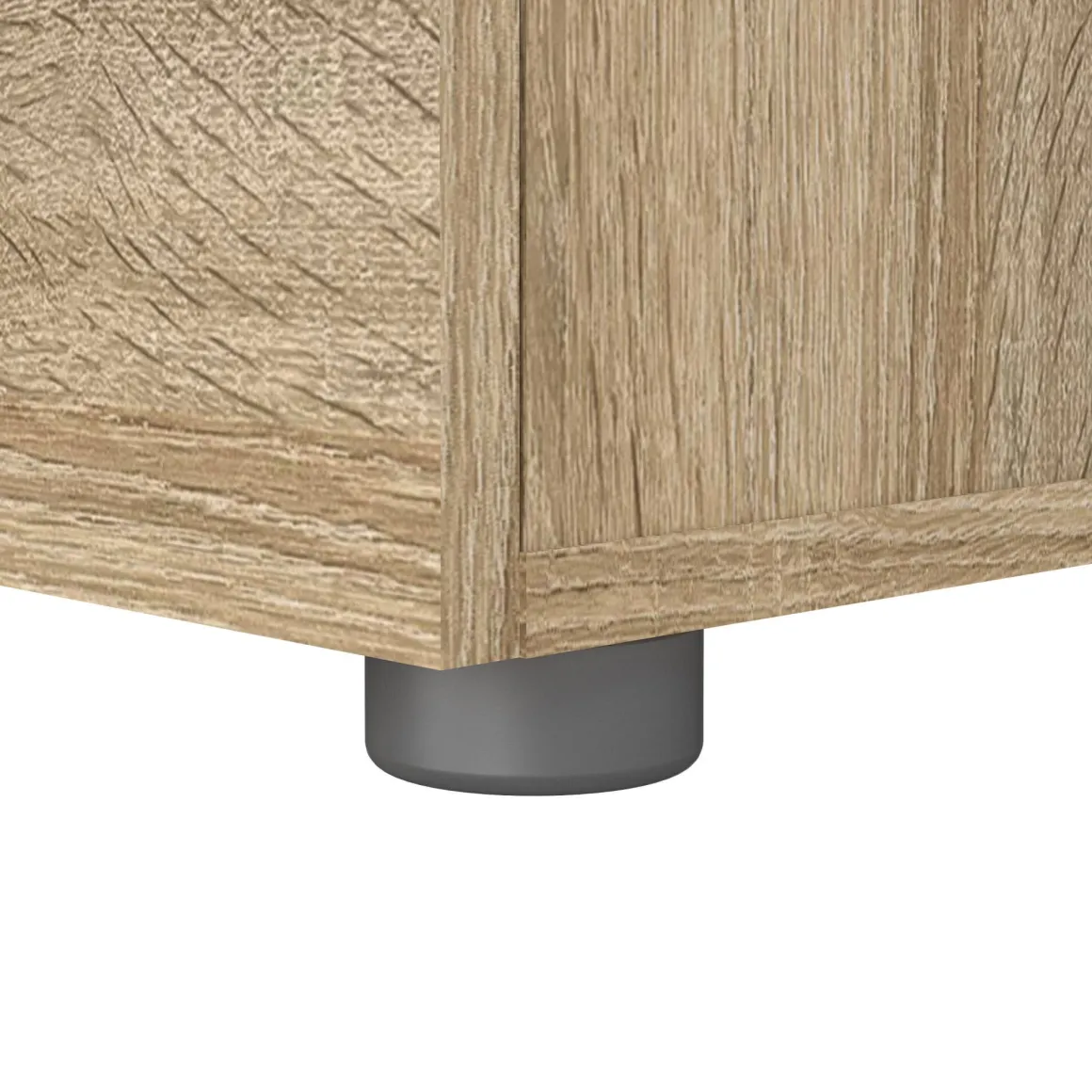 Comodini > Dmora Comodino in legno quercia 52x45x46h cm - Noul Marrone Quercia