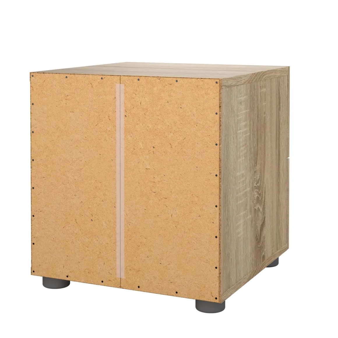 Comodino in legno quercia 40x40x42h cm - Apolla
